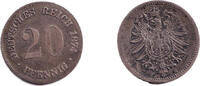 Deutsches Kaiserreich 20 Pfennig DEUTSCHES REICH 1874 E (J.5) ss-/ss -