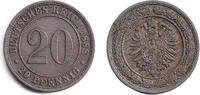 Deutsches Kaiserreich 20 Pfennige DEUTSCHES REICH 20 Pfennig 1888 E (J.6) ss+ -