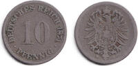 Deutsches Kaiserreich 10 Pfennig DEUTSCHES REICH 10 Pf. (J.4) 1874 H s -