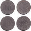 Deutsches Kaiserreich 10 Pfennig Lot: DEUTSCHES REICH 2x 10 Pf. (J.4) 1874 D+H s -