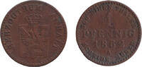 Altdeutschland 1 Pfennig Anhalt 1 Pfennig 1862 A ss -