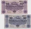 Banknoten 10+50 Millionen Mark 1923 Lot: Notgeld 2x APOLDA 10+50 Million... 11.32 US$  +  57.62 US$ shipping