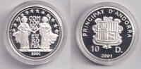 Andorra 10 Diners 2001 ANDORRA 10 Diners 2001 (#173) SILBER PP PP 114.32 US$  +  69.17 US$ shipping