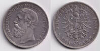 Deutsches Kaiserreich 5 Mark 1888 BADEN 5 Mark 1888 G (J.27F) ss selten ss 252.88 US$  +  69.17 US$ shipping