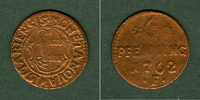 Altdeutschland 6 Pfennig Mecklenburg Stadt Wismar 6 Pfenning 1762 F s-ss -