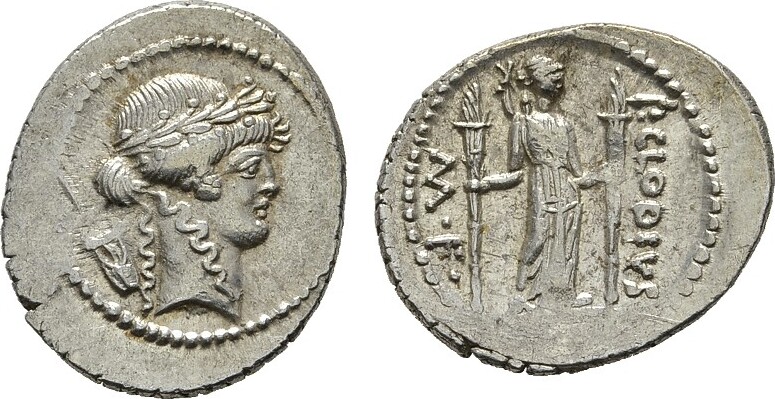 Romische Republik Ar Denar Rom P Clodius M F Turinus 42 V Chr Aef Ef Ma Shops