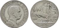 ITALIEN 2 Lire Victor Emanuel III., 1900-1946. -