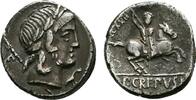 RÖMISCHE REPUBLIK AR-Denar 82 v. Chr., P. Crepusius, -