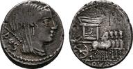 RÖMISCHE REPUBLIK AR-Denar 87 v. Chr. L. Rubrius Dossenus, -