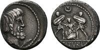 RÖMISCHE REPUBLIK AR-Denar 89 v. Chr., L. Titurius Sabinus,. -