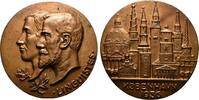 DÄNEMARK Bronzegussmedaille Christian X., 1912-1947. -