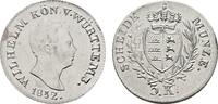 WÜRTTEMBERG 3 Kreuzer Wilhelm I., 1816-1864. -