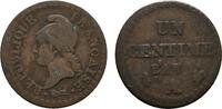 FRANKREICH Ku.-Centime Directoire, 1795-1799. -
