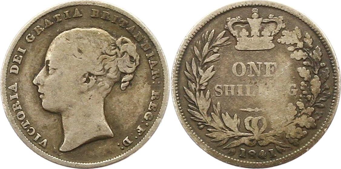 Gro britannien Shilling 1841  Victoria 1837 1901 Jahr  