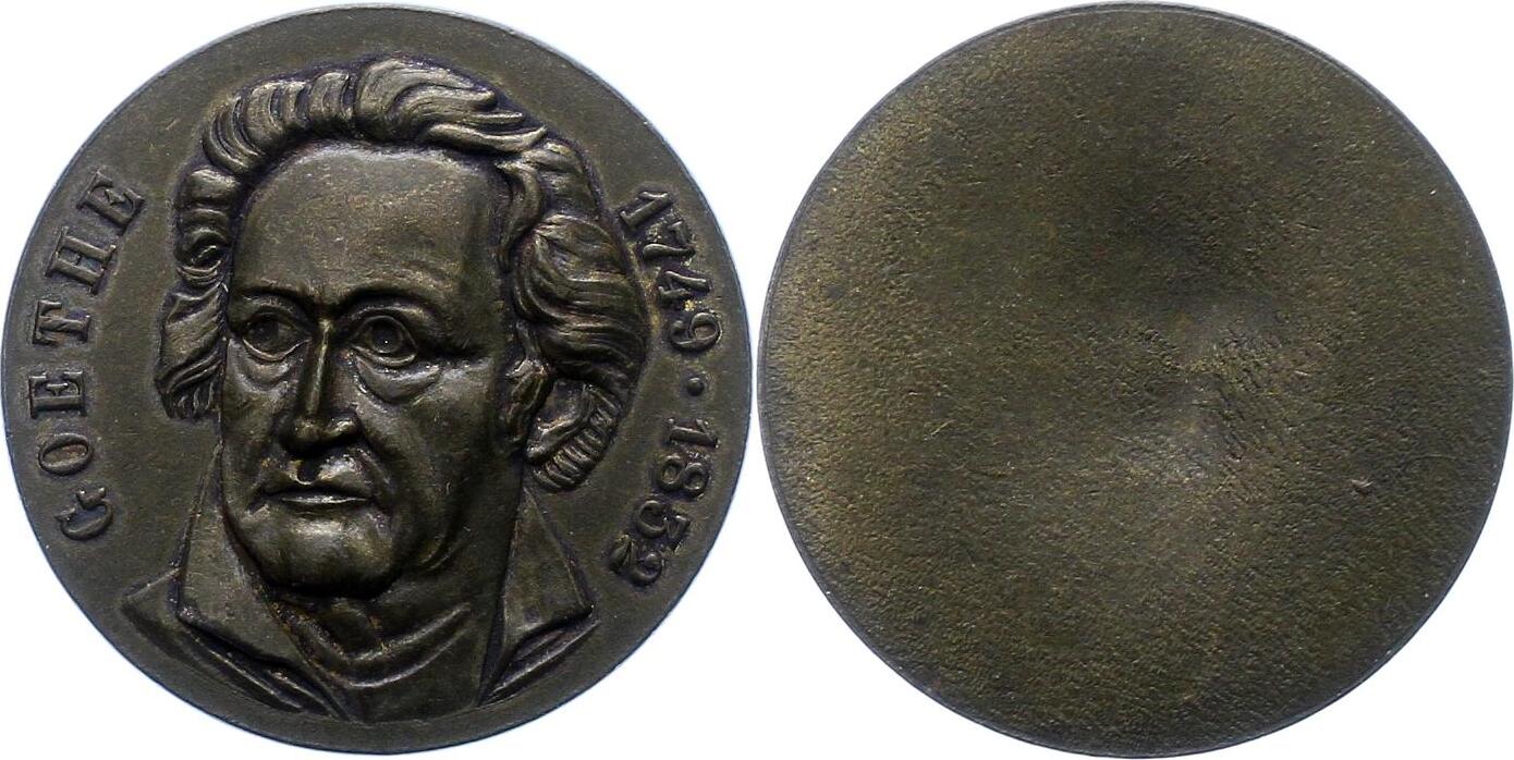 Medal get. Медаль Гете 1749-1832. Medaille o.j. Bronzeguß Goethe (1749-1832), einseitig, CA. 40 Mm EF. Медаль Гете 1749-1832 медь. Жетон Гете 1749-1832 медь.