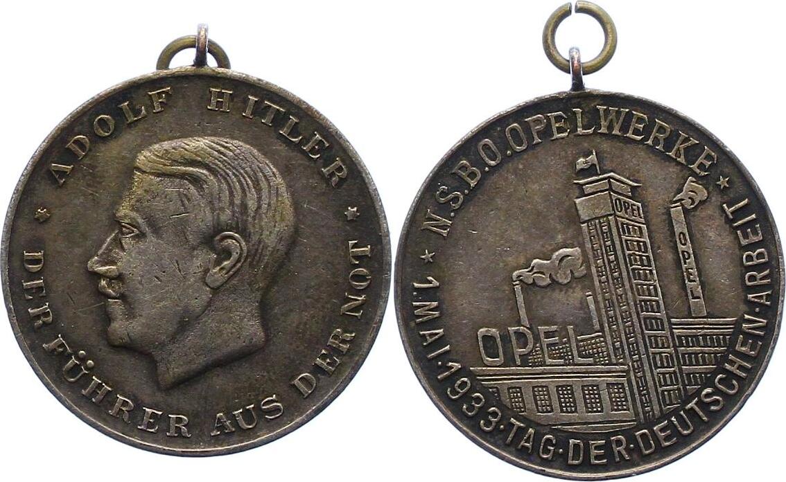 Drittes Reich versilberte Bronzemedaille 1933 VF