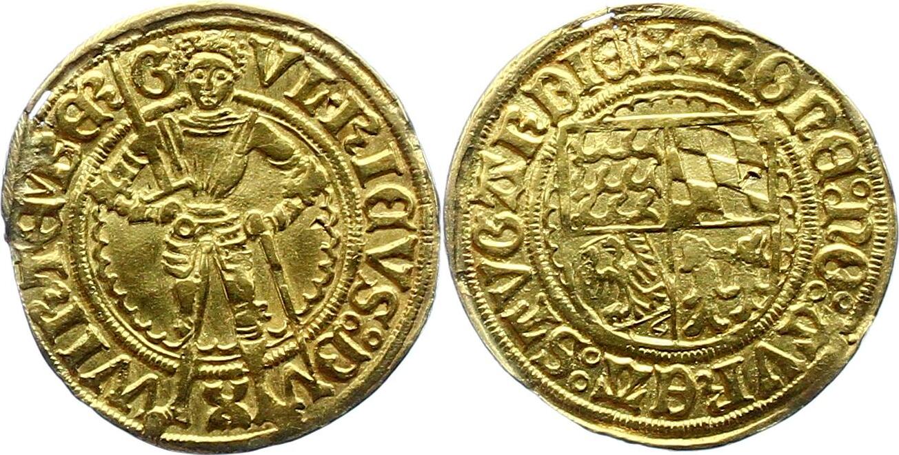 Württemberg Goldgulden Gold Ulrich 1498-1550. Bearbeitungsspuren am ...