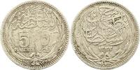 Ägypten 5 Piastres Hussein Kamil 1333-1336 H. 1914-1917, Britisches Protektorat. -