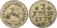 Braunschweig-Wolfenbüttel 2 Pfenning Ferdinand Albrecht II. 1735.