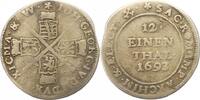 Sachsen-Albertinische Linie 1/12 Taler Johann Georg IV. 1691-1694. -