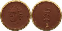 Personenmedaillen Braune Probe Porzellanmedaille Goethe, Johann Wolfgang von *1749 Frankfurt, +1832. -