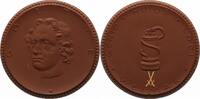 Personenmedaillen Braune Probe Porzellanmedaille Goethe, Johann Wolfgang von *1749 Frankfurt, +1832. -