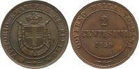 Italien-Toskana 2 Centesimi Provisorische Regierung 1859-1861. -