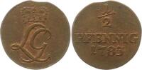 Schwarzburg-Rudolstadt 1/2 Pfennig Ludwig Günther II. 1767-1790. -