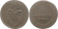 Baden-Durlach 1/2 Kreuzer Karl Friedrich 1738-1806. -