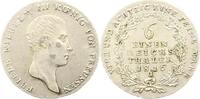 Brandenburg-Preußen 1/6 Taler Friedrich Wilhelm III. 1797-1840. -