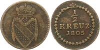 Baden-Durlach 1/2 Kreuzer Karl Friedrich 1738-1806. -