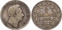 Baden-Durlach 1/2 Gulden Leopold 1830-1852. -