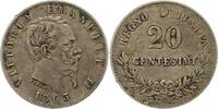 Italien-Königreich 20 Centesimi Vittorio Emanuele II. 1861-1878. -
