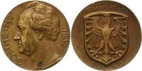 Personenmedaillen Bronzemedaille Goethe, Johann Wolfgang von *1749 Frankfurt, +1832. -