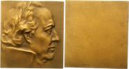 Personenmedaillen Bronzeplakette Goethe, Johann Wolfgang von *1749 Frankfurt, +1832. -