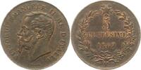 Italien-Königreich 5 Centesimi Vittorio Emanuele II. 1861-1878. -