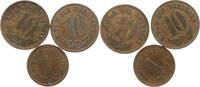 Haus Habsburg 2 x 10 Pfennig Franz Joseph I. 1848-1916. -