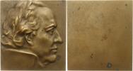 Personenmedaillen Bronzeplakette Goethe, Johann Wolfgang von *1749 Frankfurt, +1832. -