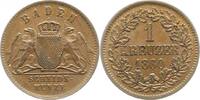 Baden-Durlach Kreuzer Friedrich I. 1852-1907. -