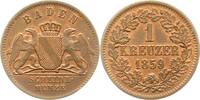 Baden-Durlach Kreuzer Friedrich I. 1852-1907. -