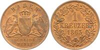 Baden-Durlach Kreuzer Friedrich I. 1852-1907. -