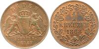 Baden-Durlach Kreuzer Friedrich I. 1852-1907. -