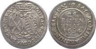 Sachsen-Albertinische Linie 1/24 Taler Johann Georg IV. 1691-1694. -