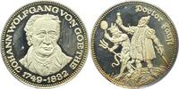 Personenmedaillen Silbermedaille Goethe, Johann Wolfgang von *1749 Frankfurt, +1832. -