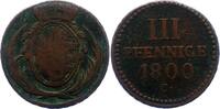 Sachsen-Albertinische Linie 3 Pfennig Friedrich August III. 1763-1806. -