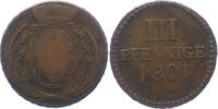 Sachsen-Albertinische Linie 3 Pfennig Friedrich August III. 1763-1806. -