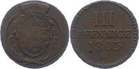Sachsen-Albertinische Linie 3 Pfennig Friedrich August III. 1763-1806. -