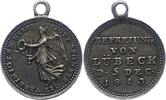 Lübeck-Stadt Kleine tragbare Silbermedaille -