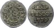 Sachsen-Albertinische Linie 3 Pfennig Friedrich August III. 1763-1806. -