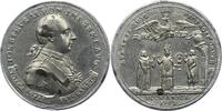 Haus Habsburg Zinnmedaille mit Kupferstift Josef II. 1780-1790. -